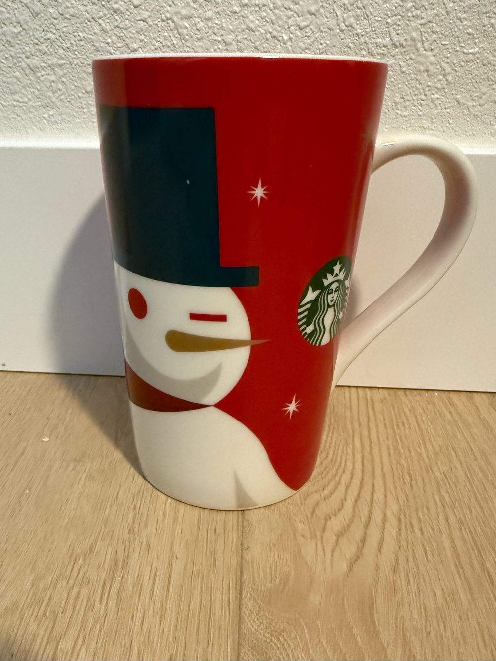 ☃️ Starbucks Holiday Snowman Mug – Red Christmas Coffee Cup – 2012